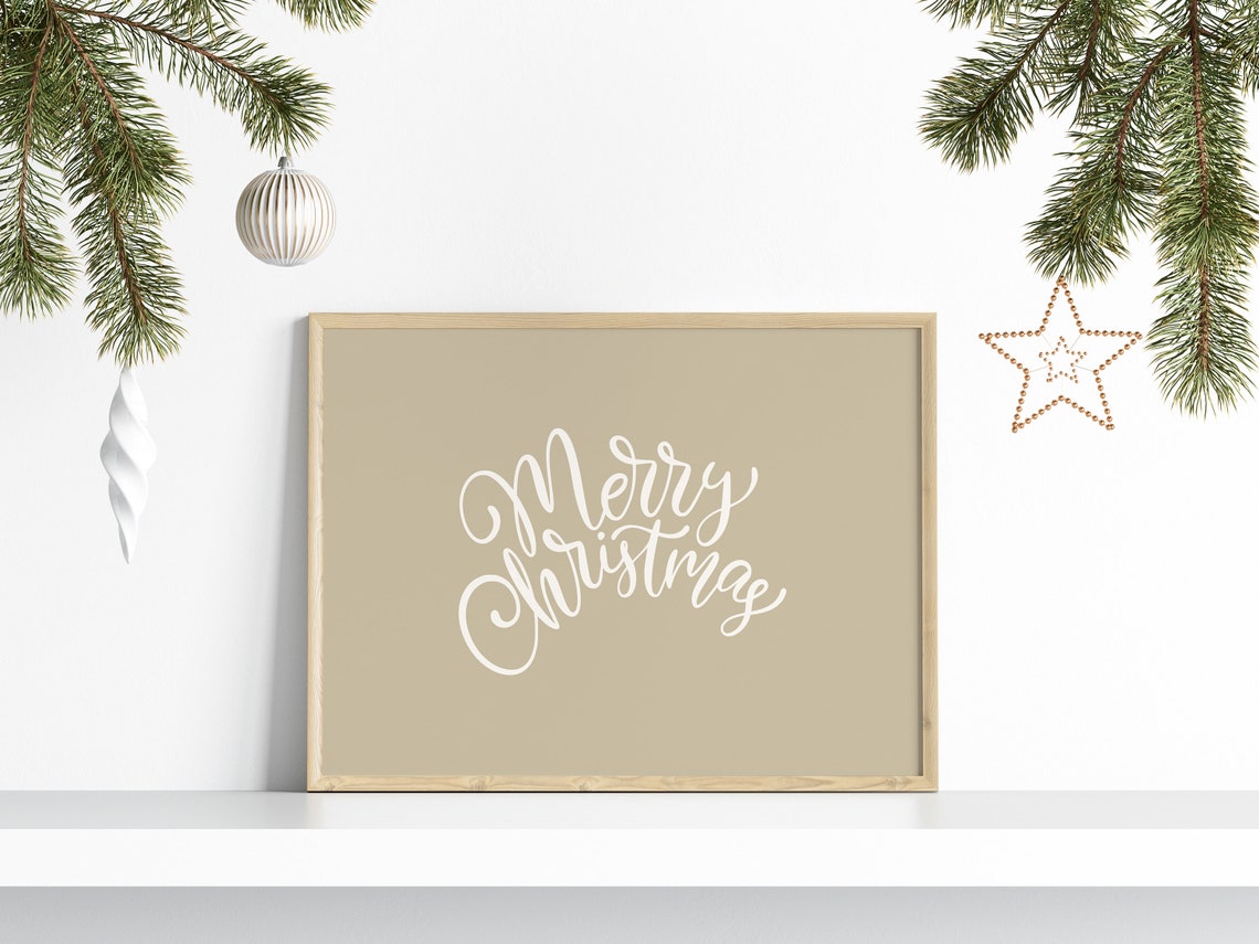 Baby Its Cold Outside Script Winter Quote Neutral Holiday Decor Poster - Image 4