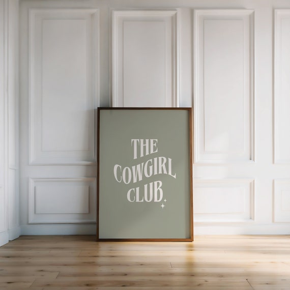 The Cowgirl Club Print Western Art Print Cowgirl Wall Art Rodeo Print Trendy Wall Art Retro Western Wall Art Wall Art