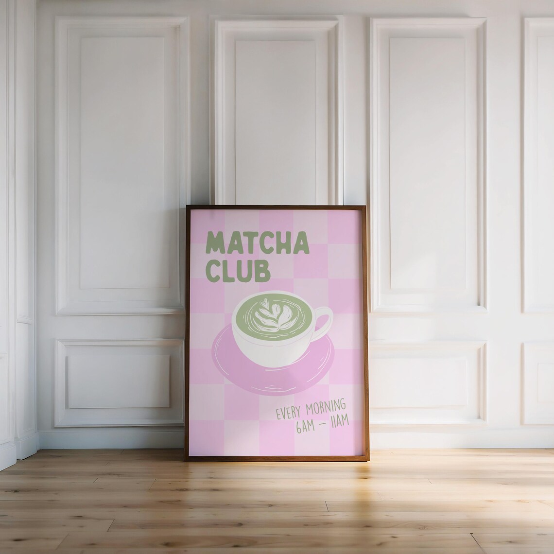 Matcha Latte Poster, Trendy Aesthetic Kitchen Wall Art - Image 2