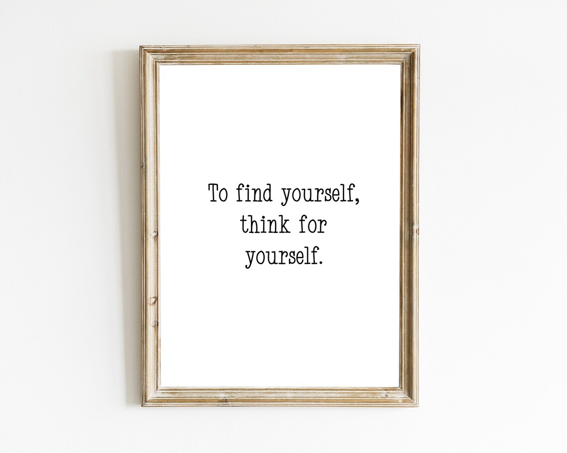 Socrates To Find Yourself Think for Yourself Self Discovery Quote Wall Art - Image 2