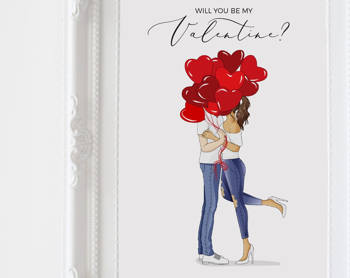 My Love Personalized Couple Heart Balloons Anniversary Gift Poster - Image 3