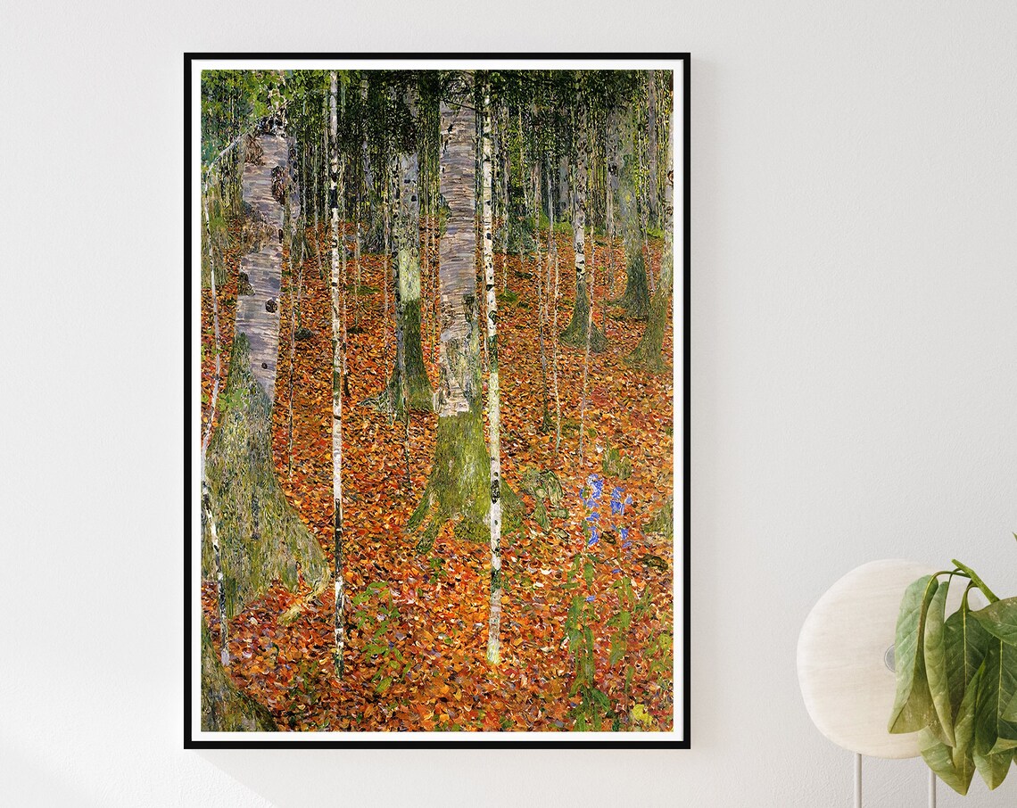 Gustav Klimt Farmhouse Birch Trees Art Print - Image 3