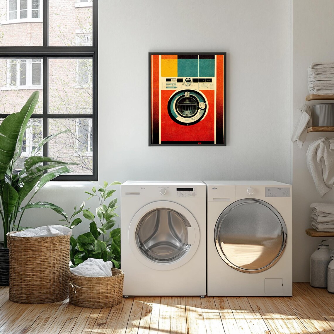 Retro Laundry Day, Vintage Laundry Room Art Print - Image 2