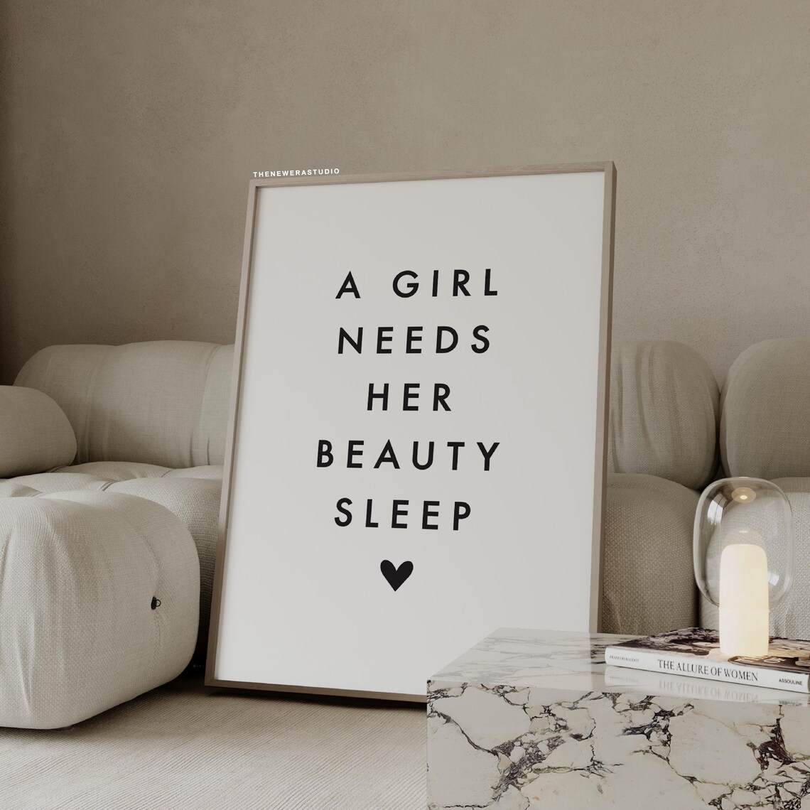 Black White A Girl Needs Her Beauty Sleep Poster The New Era Studio