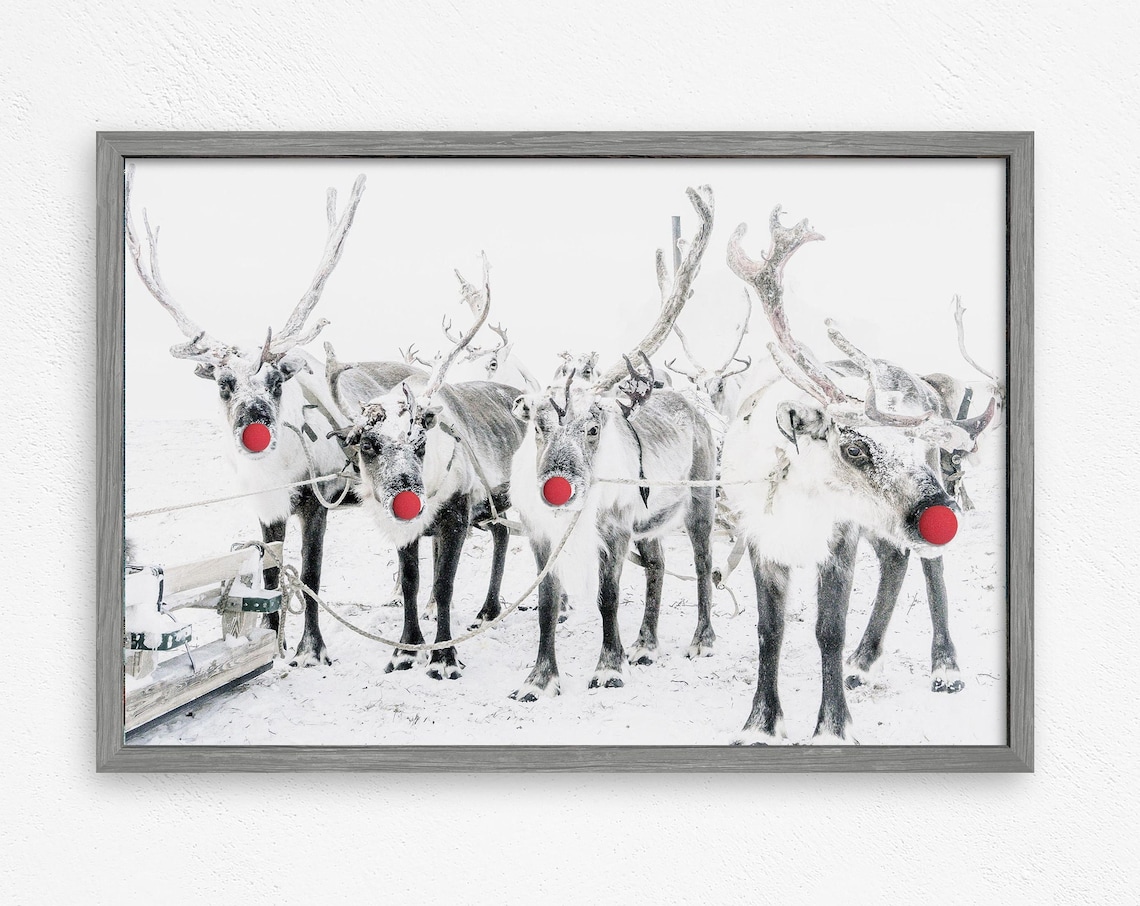 Rudolf Fan Club Christmas Lodge Poster Print