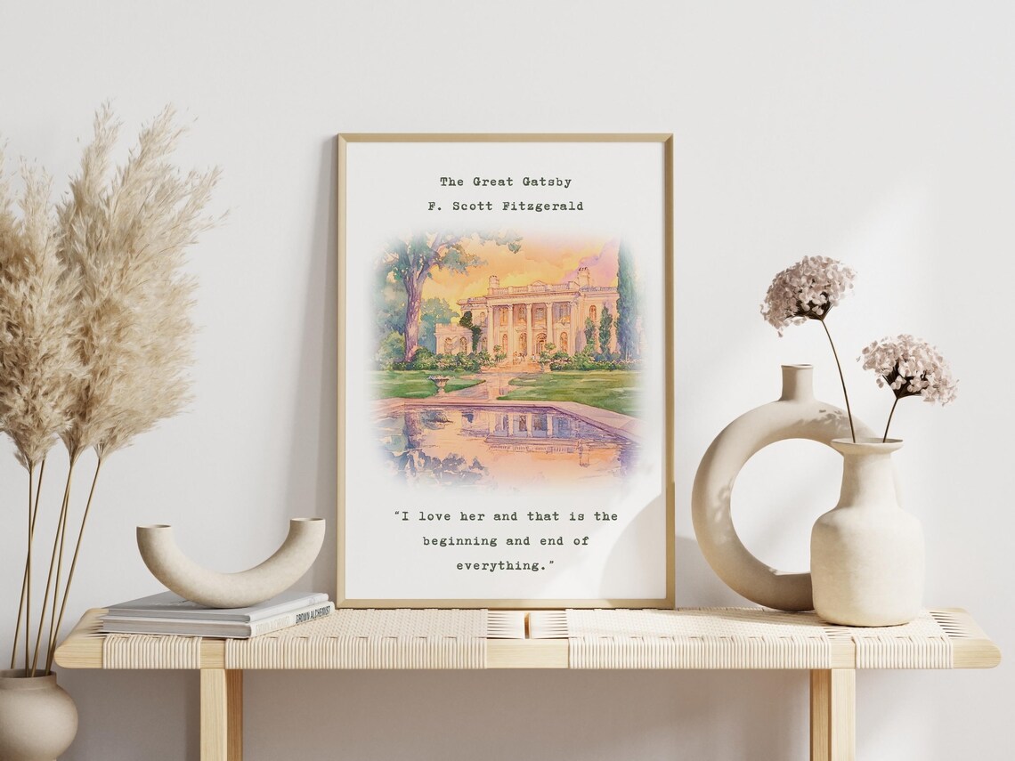 F. Scott Fitzgerald Literary Quote Art Print, Minimalist - Image 2