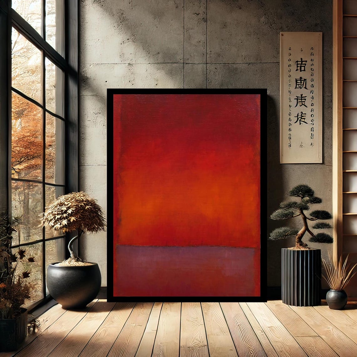 Mark Rothko Red Minimalist Home Decor Canvas Wall Art Modern Print Painting Abstract For