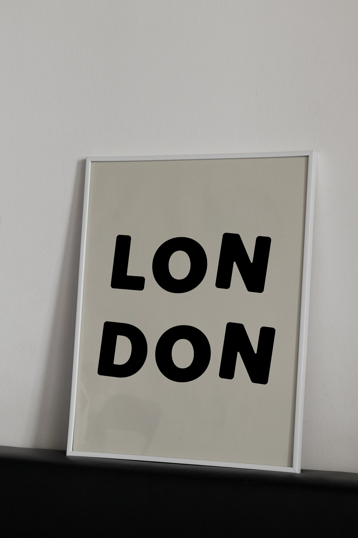 London Art Print London Poster London Wall Art Black London Wall Art Cute Trendy Art City Posters London Wall Poster Beige Posters - Image 3