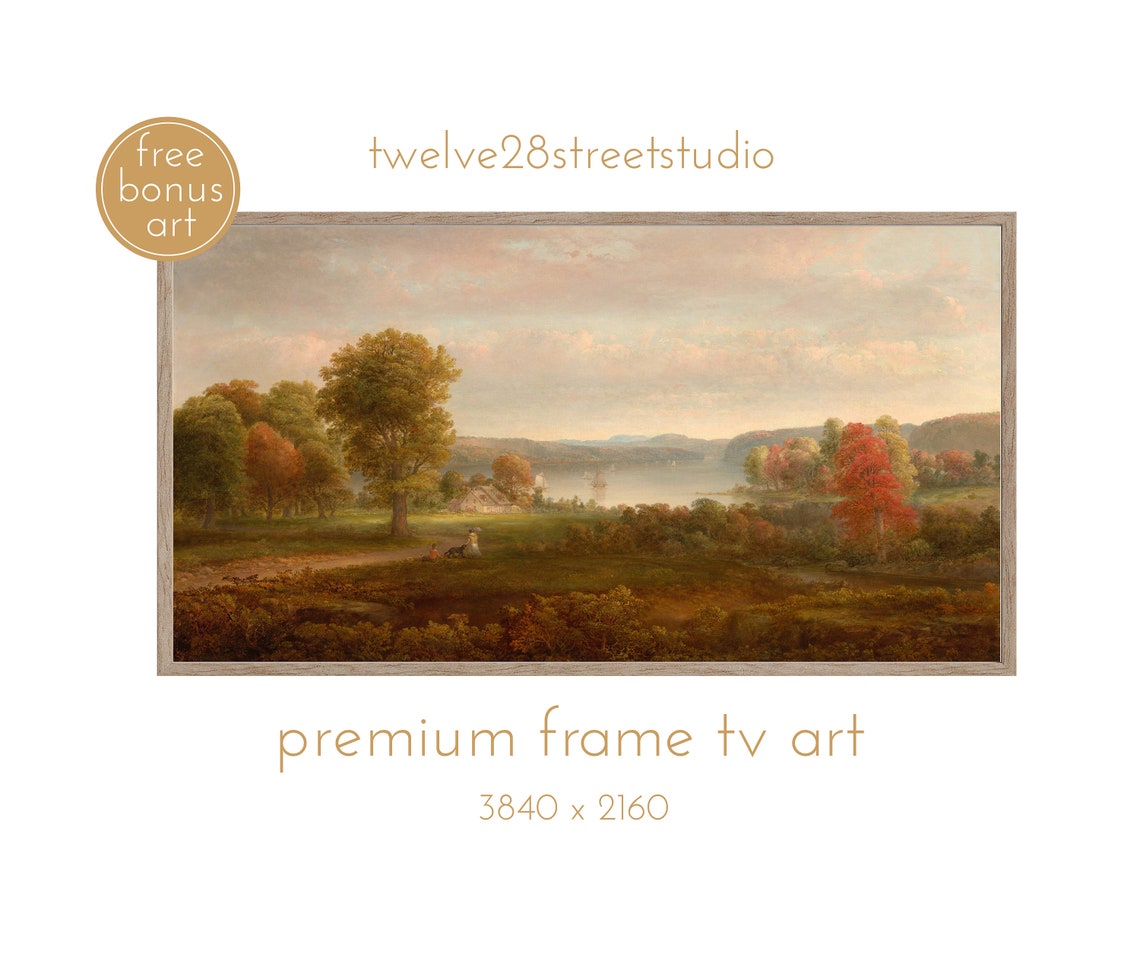 Thomas Doughty Hudson River Autumn Valley Classic Landscape Art Print