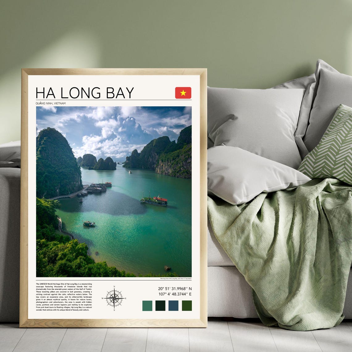 Ha Long Bay Print Ha Long Bay Poster Vietnam Wall Art Vietnam Travel Print Vietnam Poster Print Ha Long Bay Photography Vietnam Art - Image 4