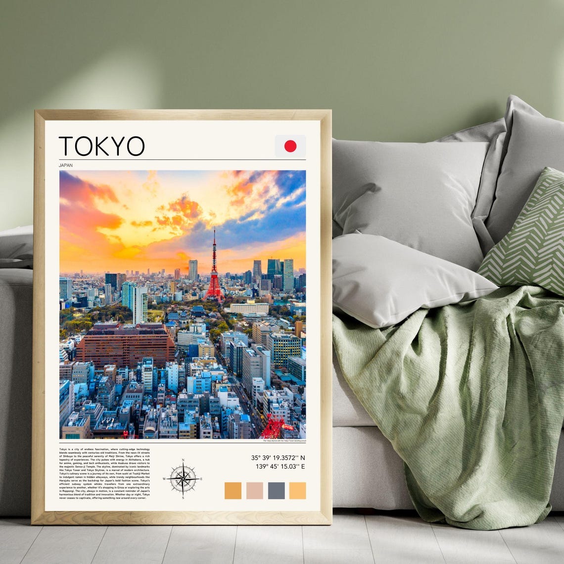 Tokyo Print Tokyo Wall Art Tokyo Travel Print Tokyo Skyline Poster Tokyo Japan Artwork Tokyo Cityscape Print Tokyo Art Print - Image 4
