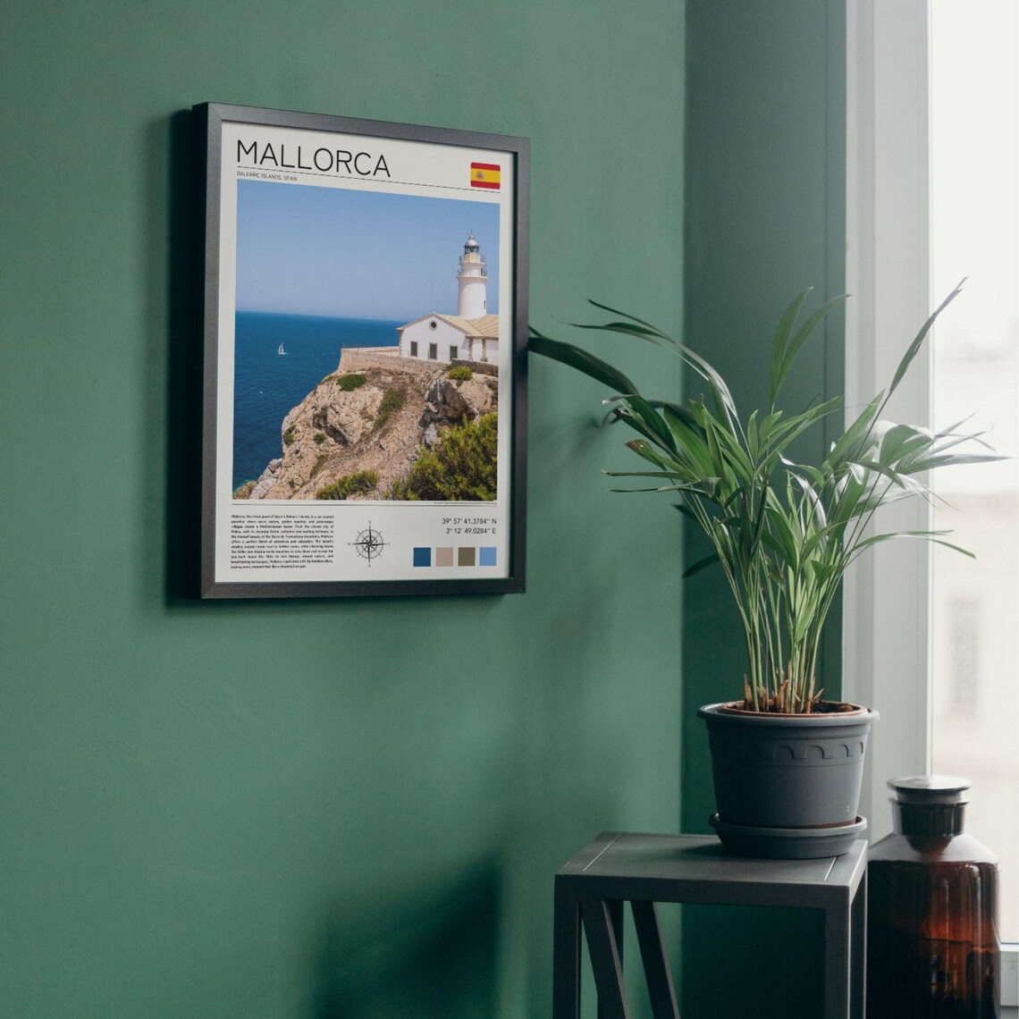 Mallorca Spain Formentor Lighthouse Cliff Mediterranean Sea Travel Poster - Image 3