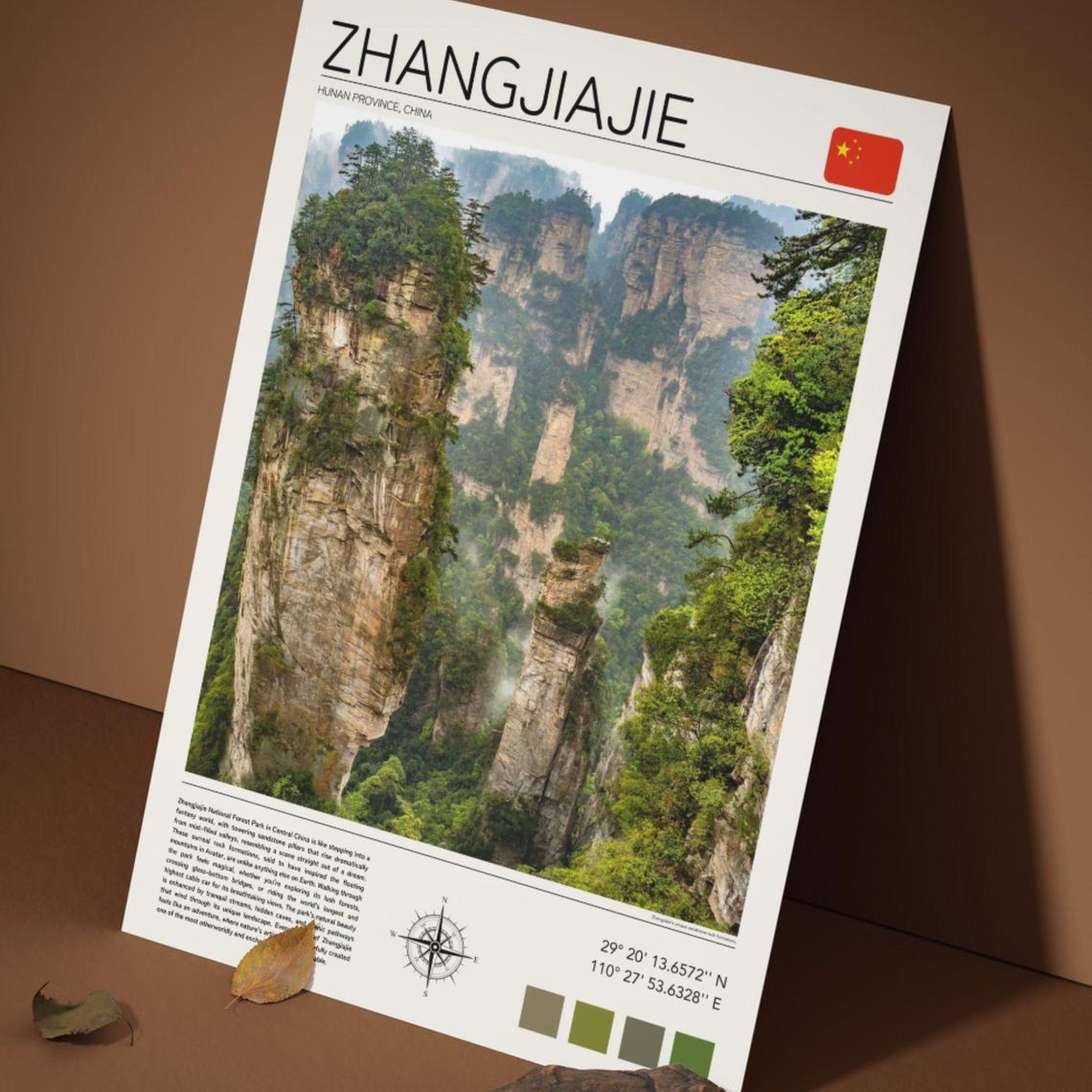 Zhangjiajie Print Zhangjiajie Forest National Park Print Zhangjiajie Wall Art Wulingyuan Poster Zhangjiajie China Poster Wulingyuan Art - Image 5