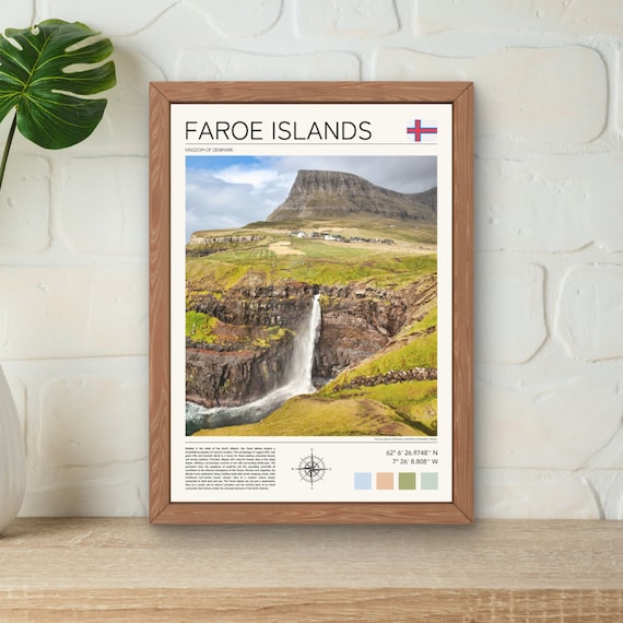 Faroe Islands Print Faroe Islands Wall Art Faroe Islands Poster Dramatic Landscape Art Nordic Wall Art Scandinavia Gift