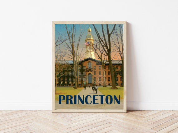 Princeton New Jersey Vintage Style Print Travel Poster