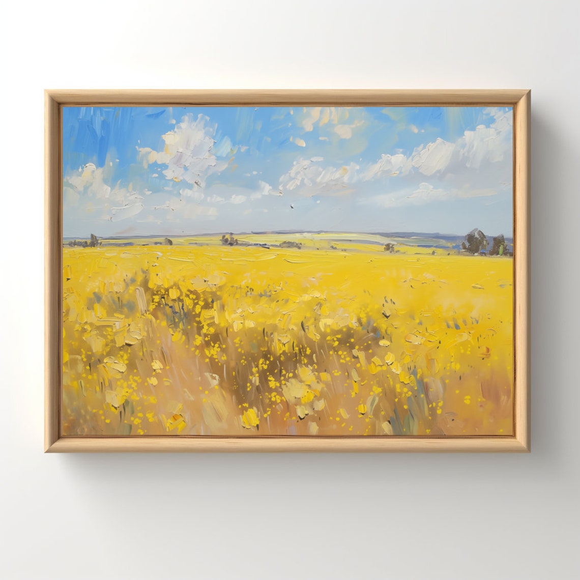 Canola Field Vintage Travel Art Print