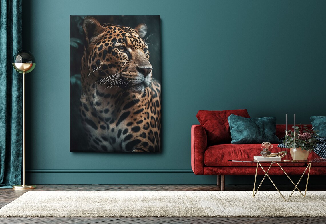 Tiger Wall Art Print, Big Cat Animal Painting - Image 2