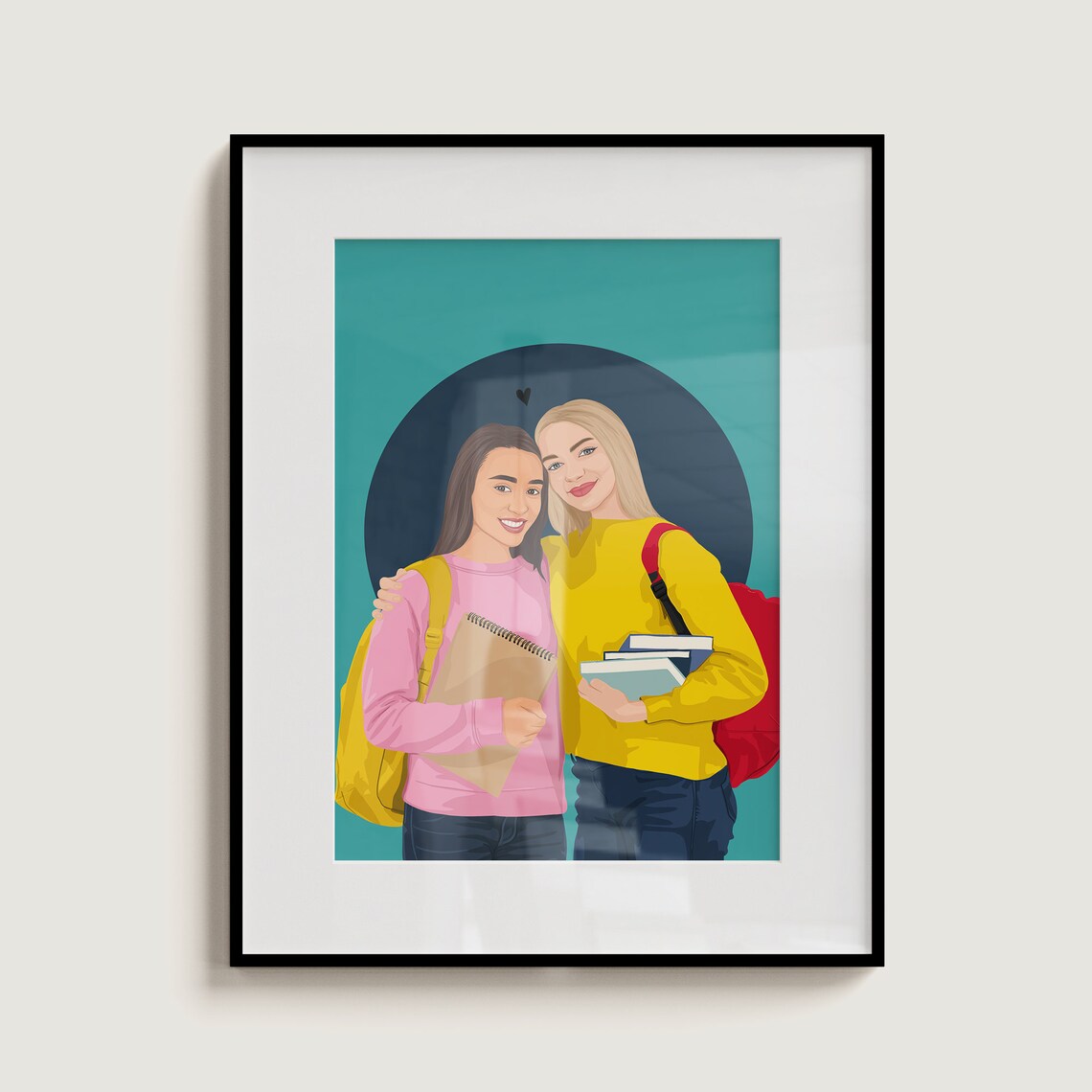 Custom Family Portrait, Minimal Personalized Gift For Him - Image 3