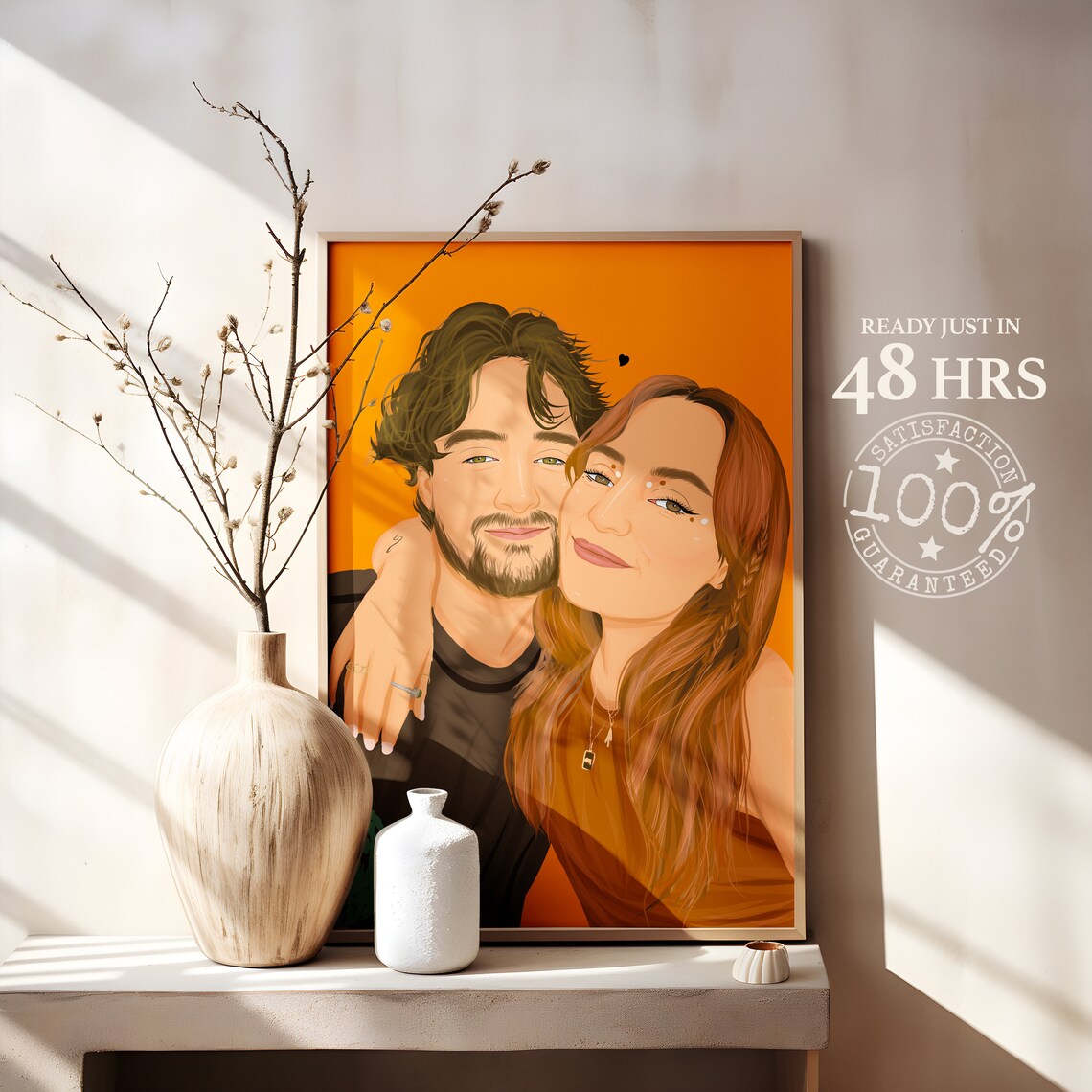 Faceless Portrait, Valentine's Day Gift for Love