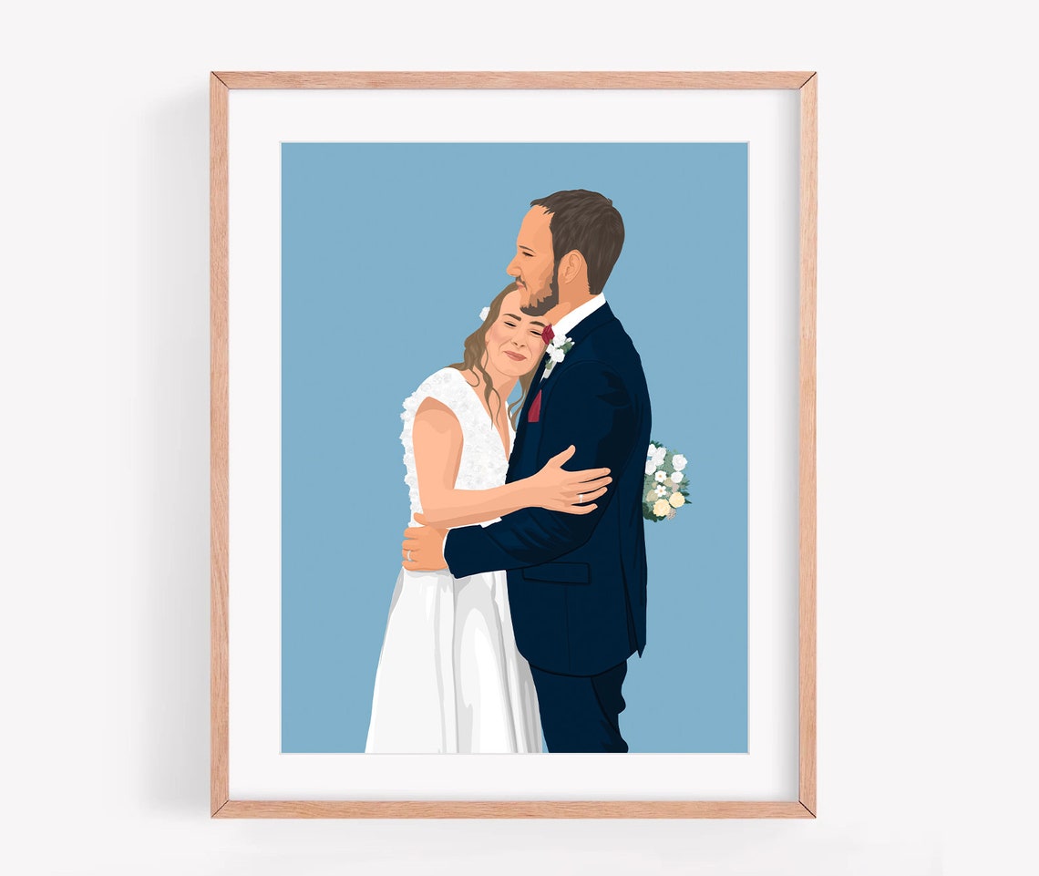 Silly Grinning Dad and Child Selfie Teal Circle Portrait Poster - Image 3