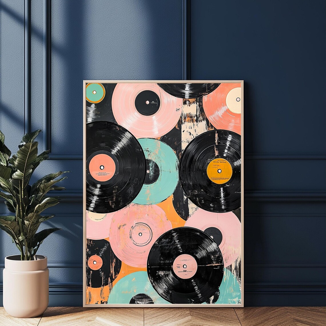 Retro Vinyl Record Art Print, Vintage Music Decor - Image 2