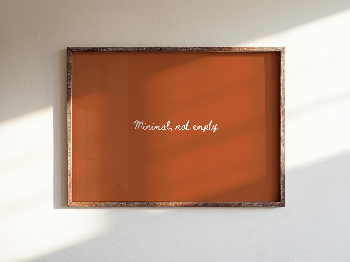 Typographic Art, Warm Minimalist Poster Print