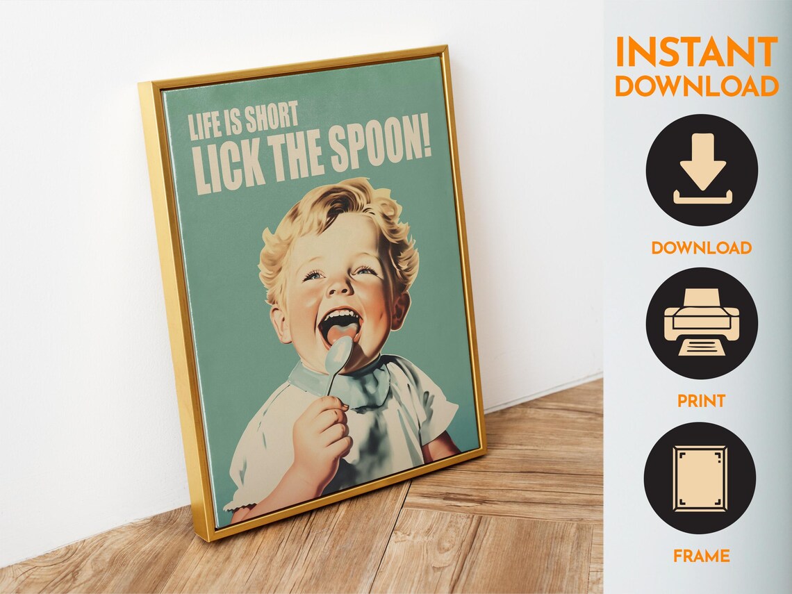 Funny Kitchen Retro Poster, Vintage Kitchen Humor - Image 6