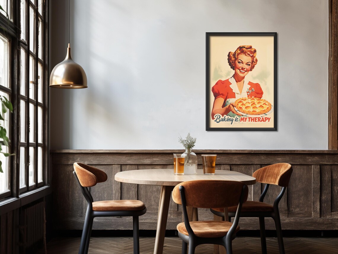 Atomic Age Funny Kitchen Wall Art, Retro Print - Image 3