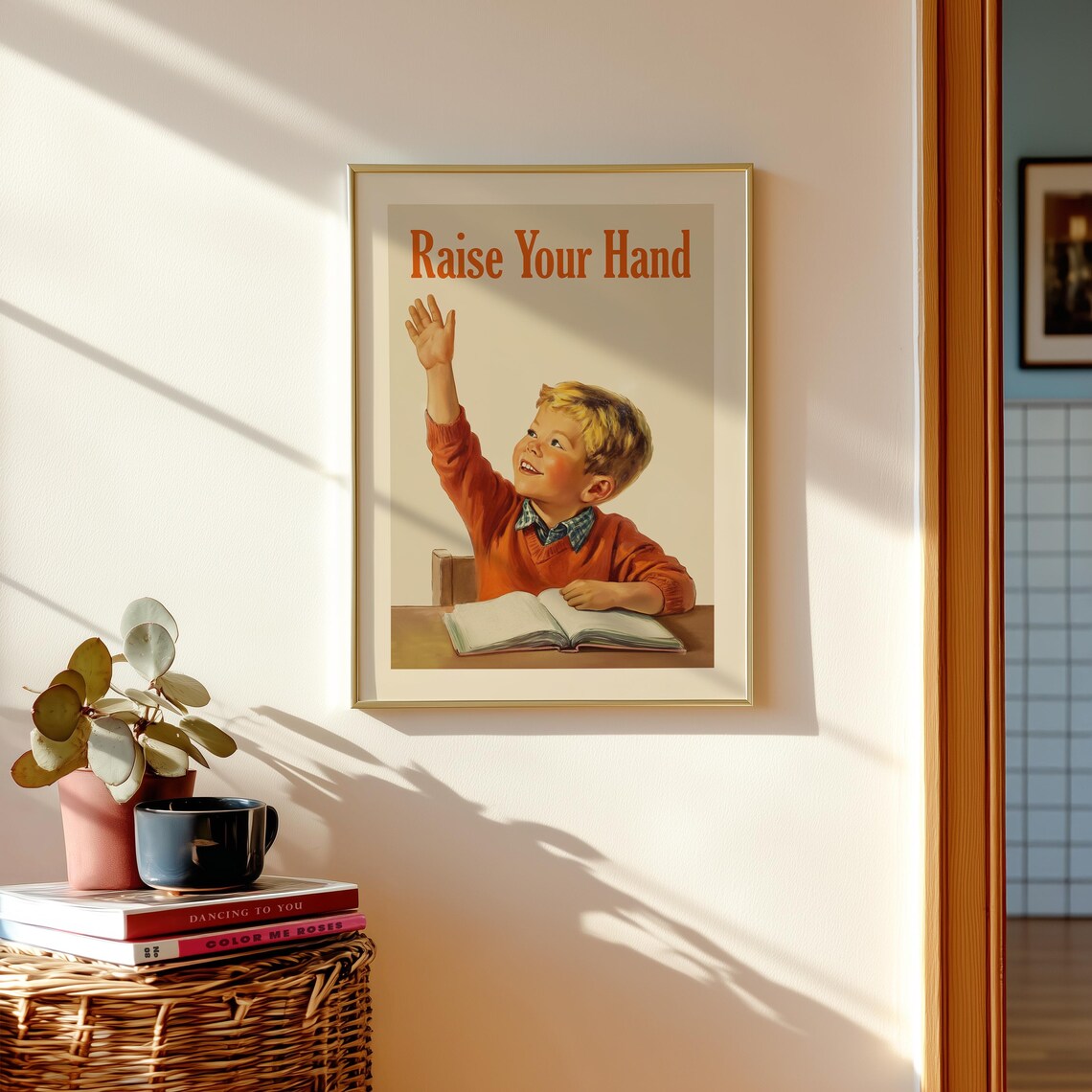 Raise Your Hand Learning Poster, Classroom Decor