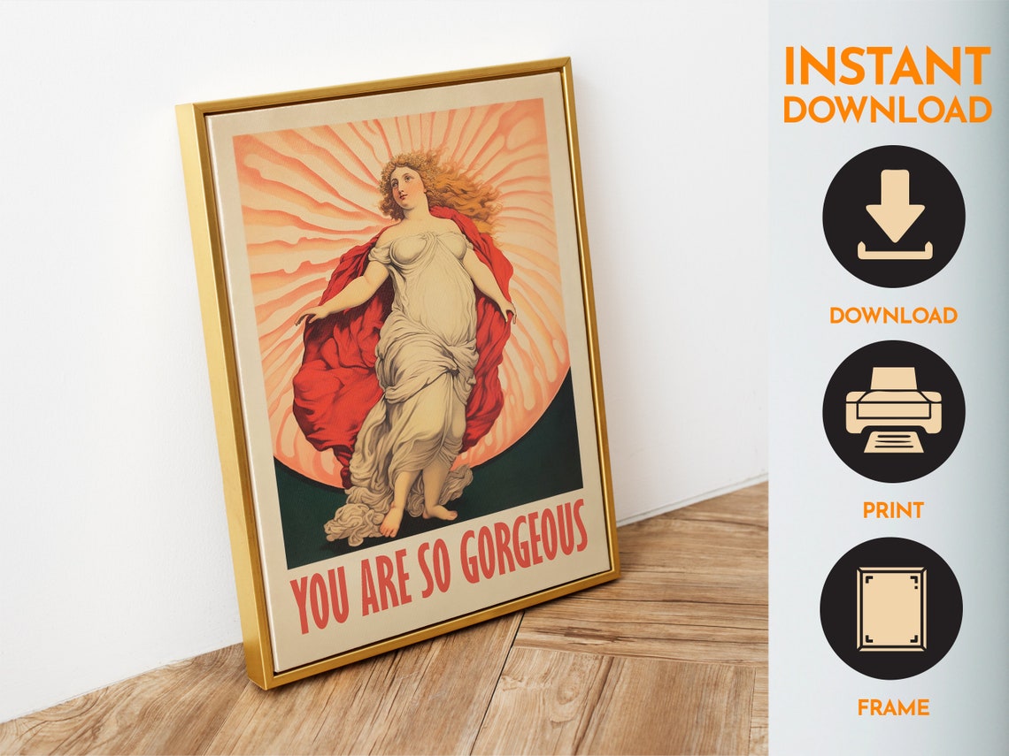 You Are So Gorgeous Classical Venus Goddess Self Love Art Poster - Image 6