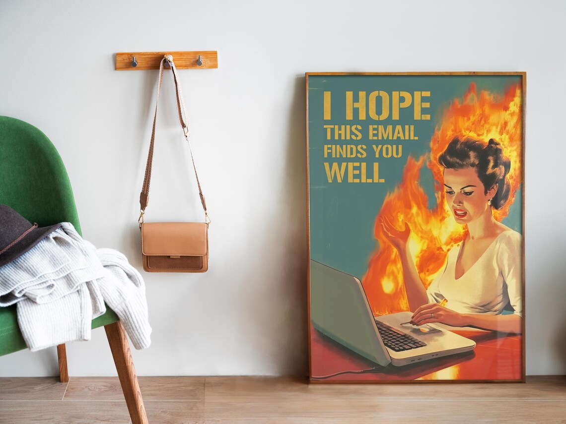 Hope This Email Finds You Well Office Wall Art - Image 5