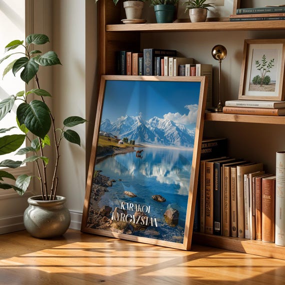 Kyrgyzstan Landscape Print Issykkul Lake Karakol