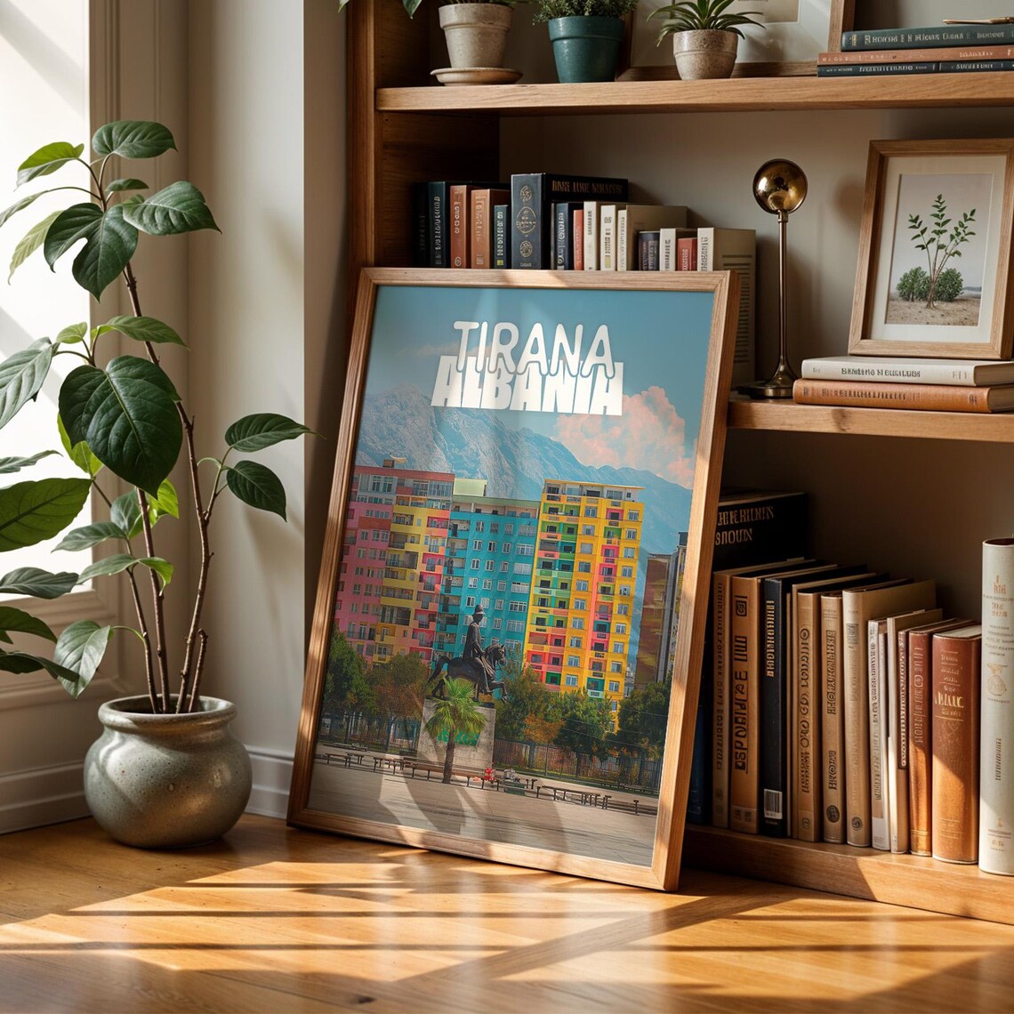Tirana Albania Cityscape Print Skanderbeg Square Wall Art