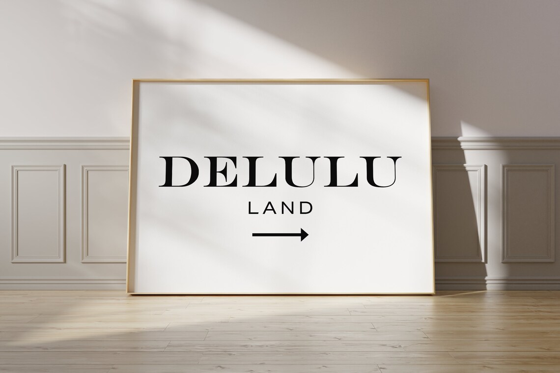 Delulu Land Retro Aesthetic Apartment Art Print