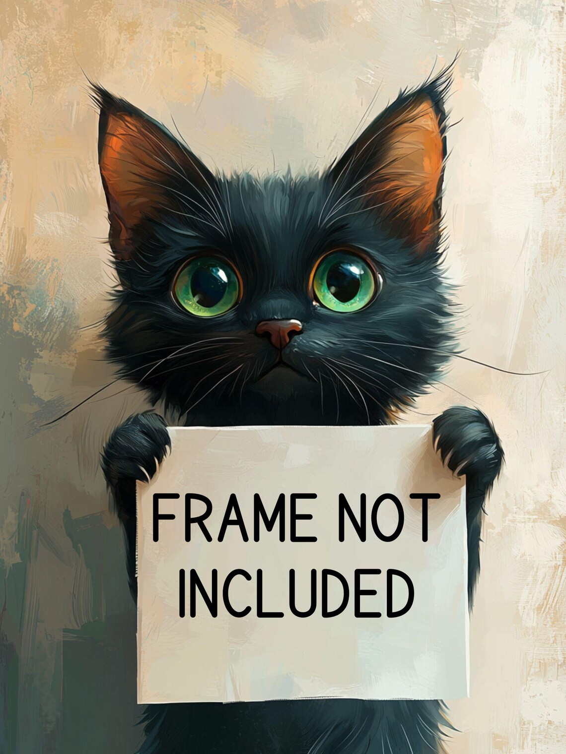 Tabby Cat Valentines Day Floral Wall Art Print - Image 2