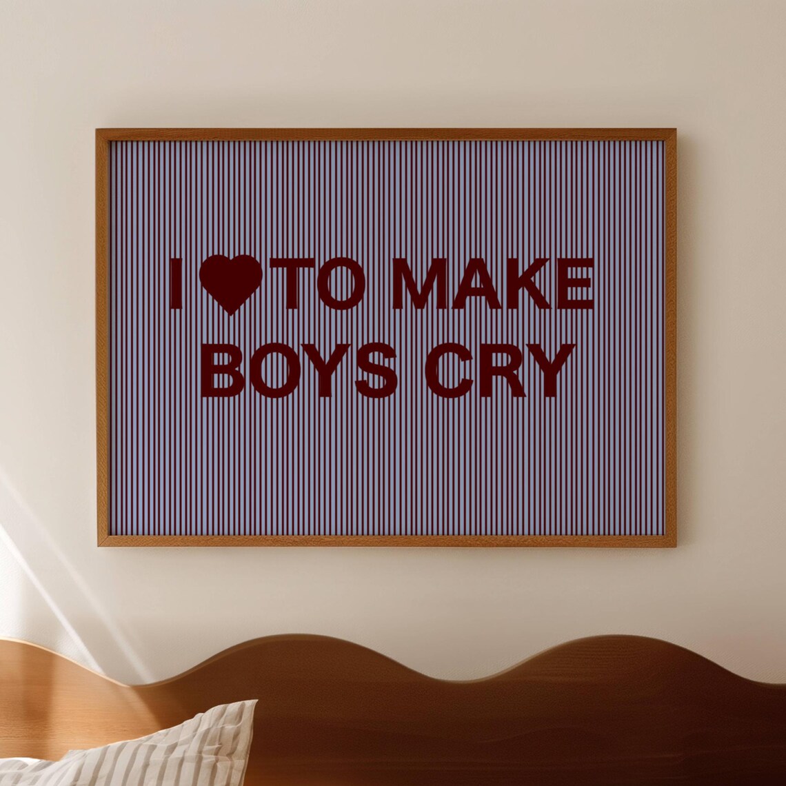 I Love To Make Boys Cry Quote Poster, Minimalist Typography