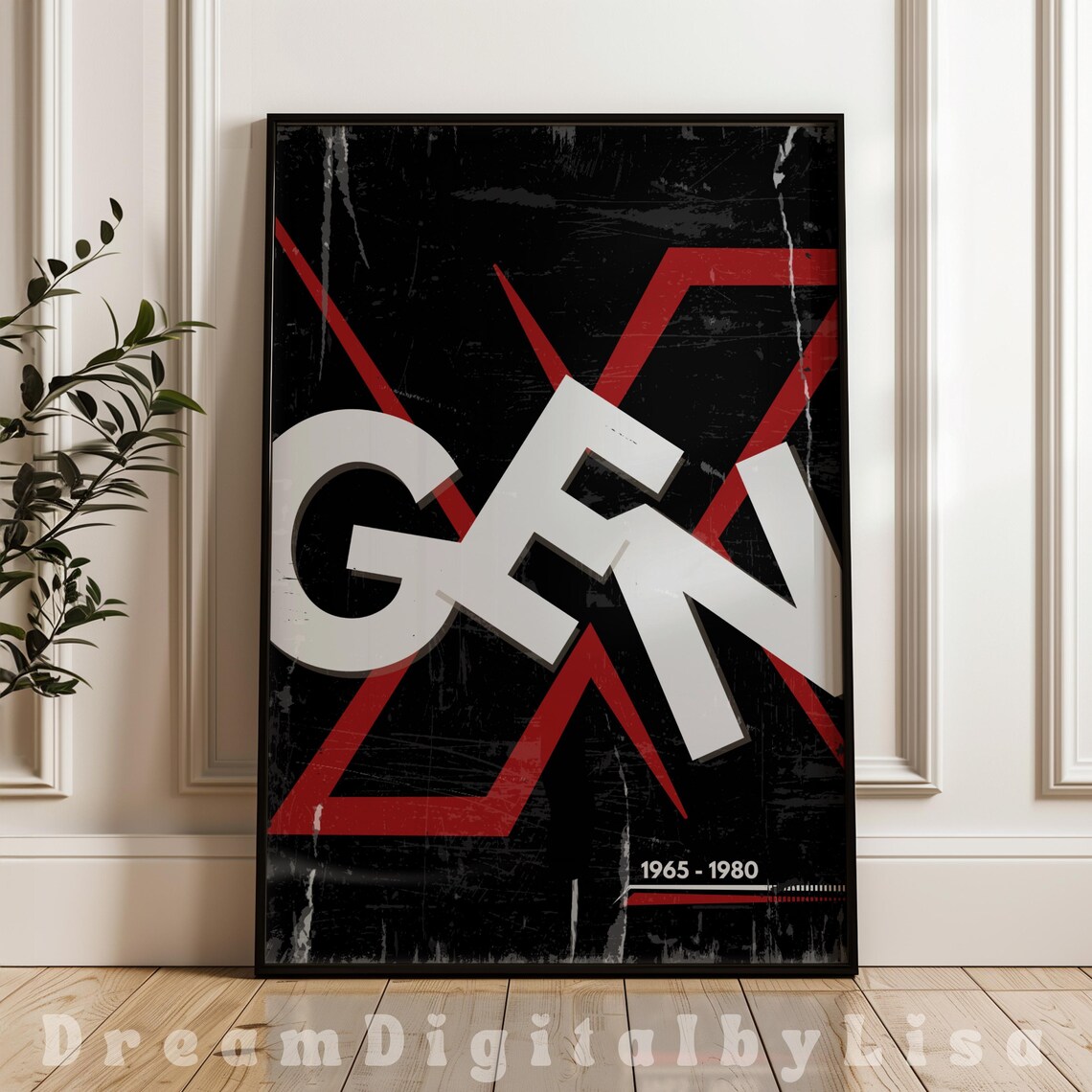 Generation Gen X Typography, Nostalgic Grunge Poster