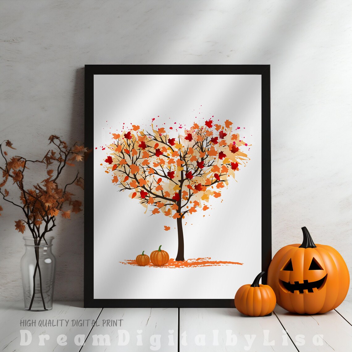 Autumn Heart Tree Fall Decor, Wall Art Print - Image 4