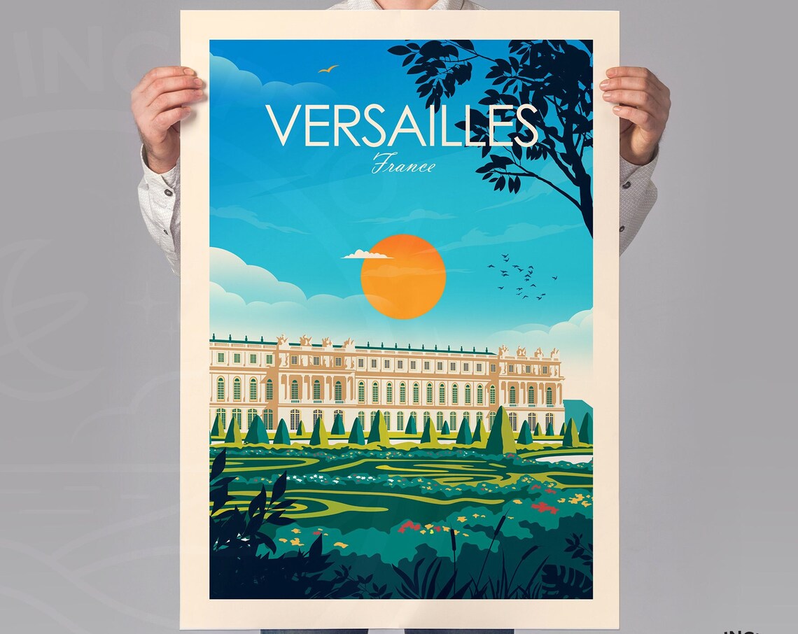 Versailles Palace Travel Poster, Architecture Landmark - Image 2