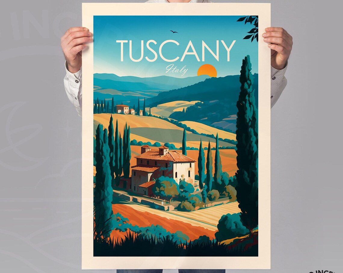 Tuscany Travel Poster, Italy Travel Poster Print - Image 2