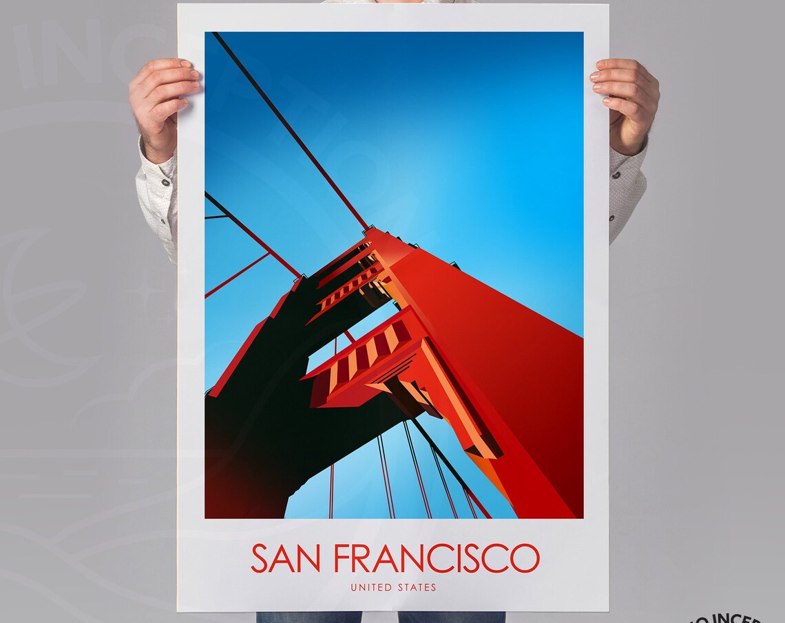 San Francisco California Travel Poster - Image 3