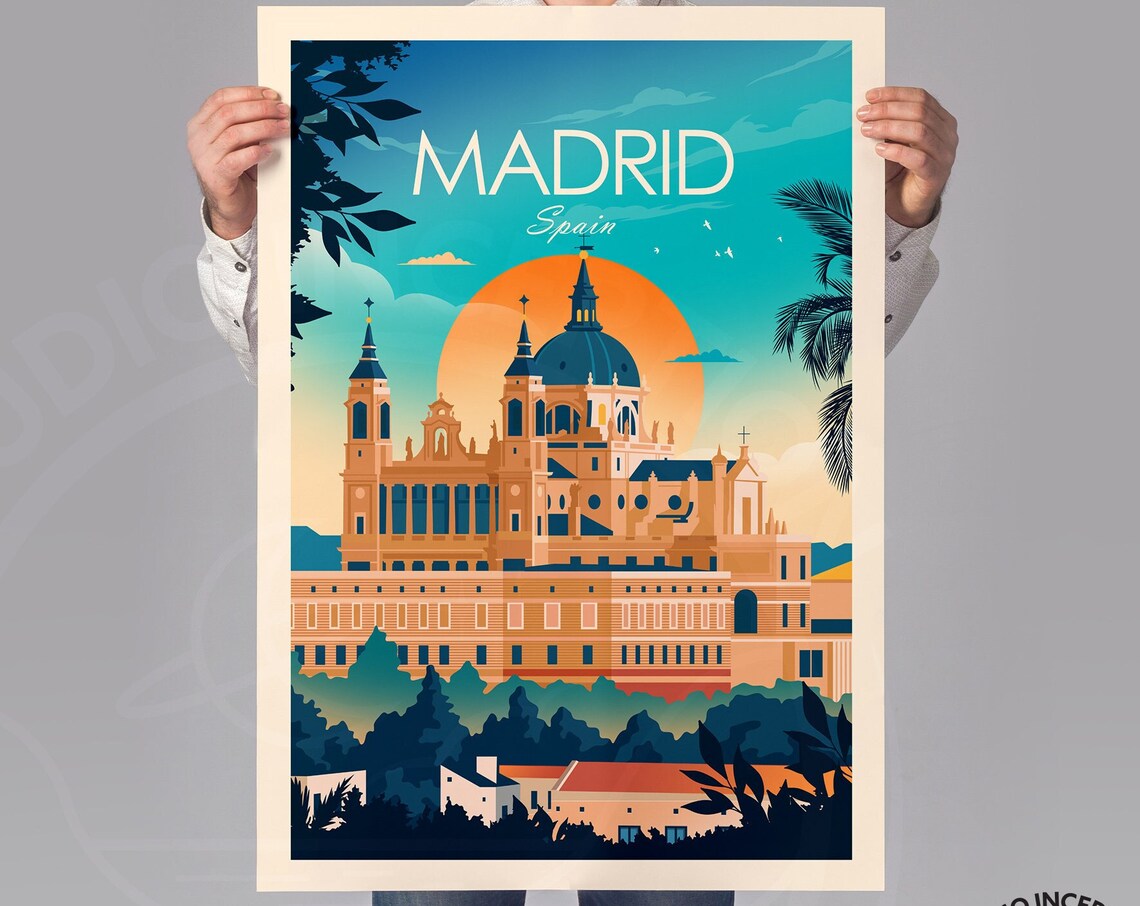 Madrid Spain Travel Poster, Spain Wall Art - Image 2