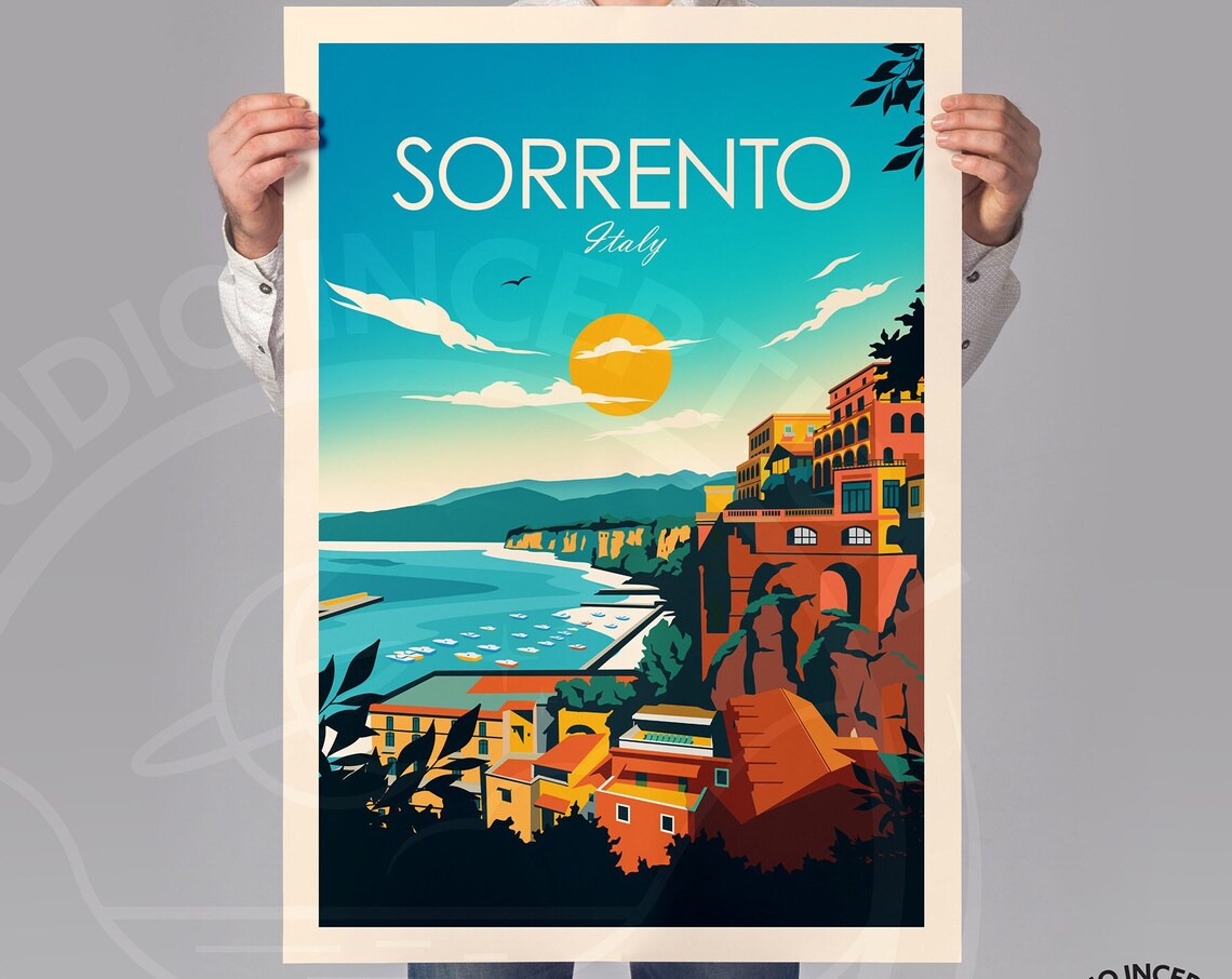 Sorrento Italy Travel Poster, Amalfi Coast Art Print - Image 2