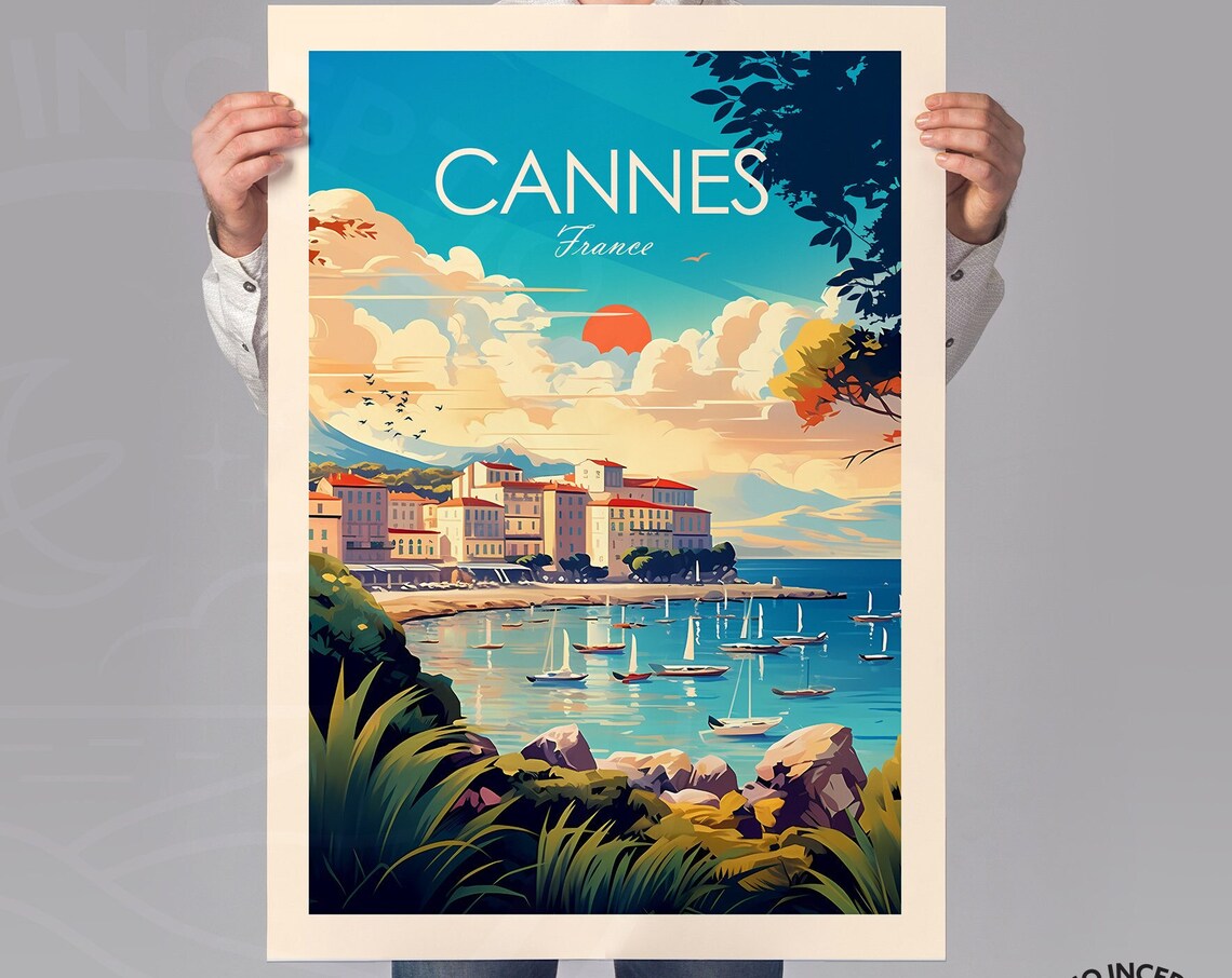 Cannes Travel Poster, France Wall Decor - Image 3