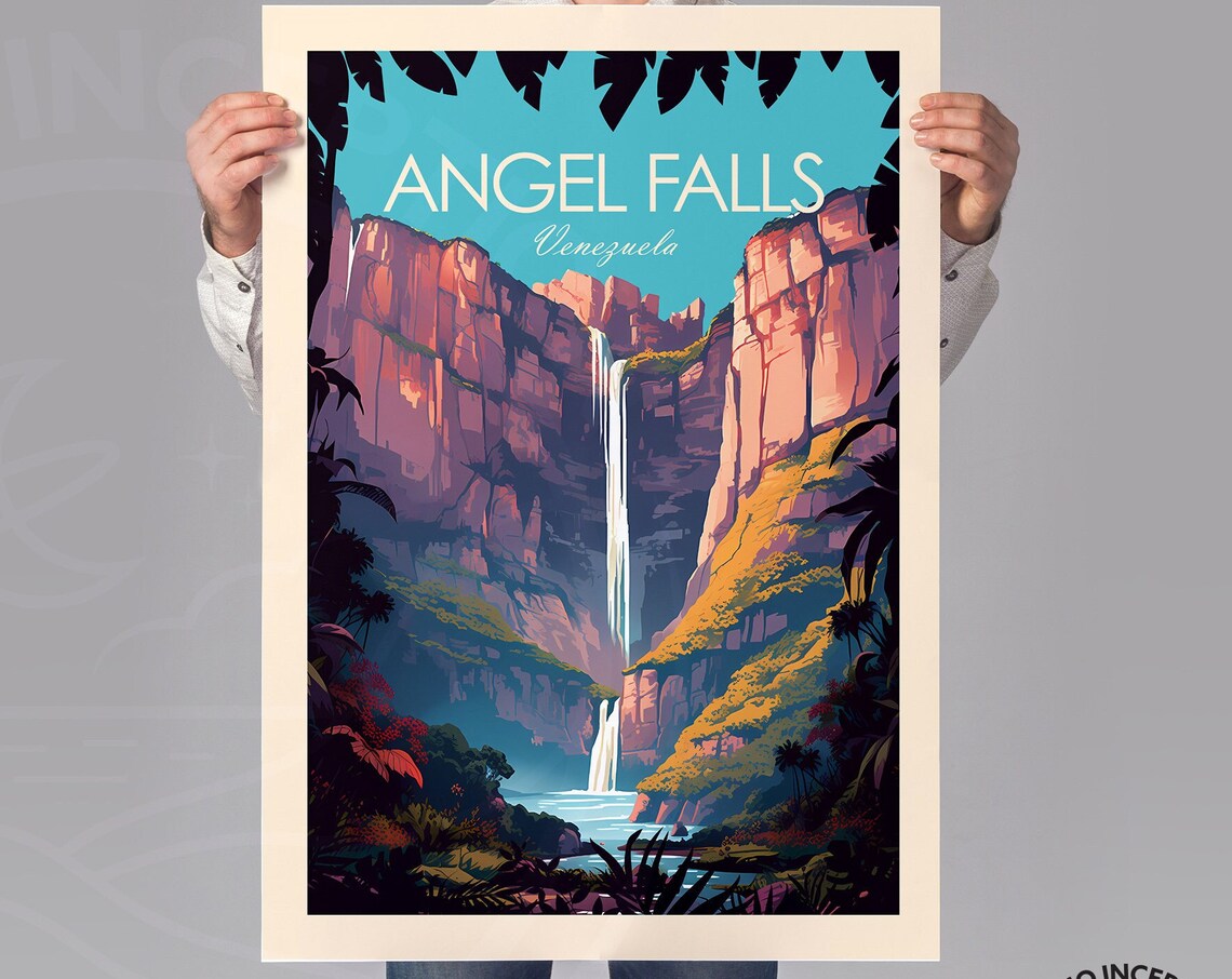Angel Falls Venezuela Travel Poster Print - Image 3