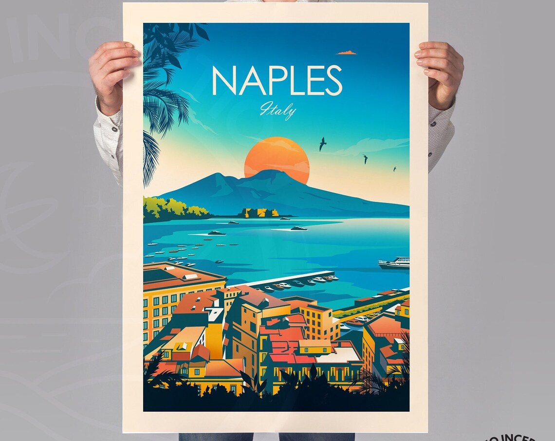 Naples, Italy Travel Poster, Place Print - Image 2