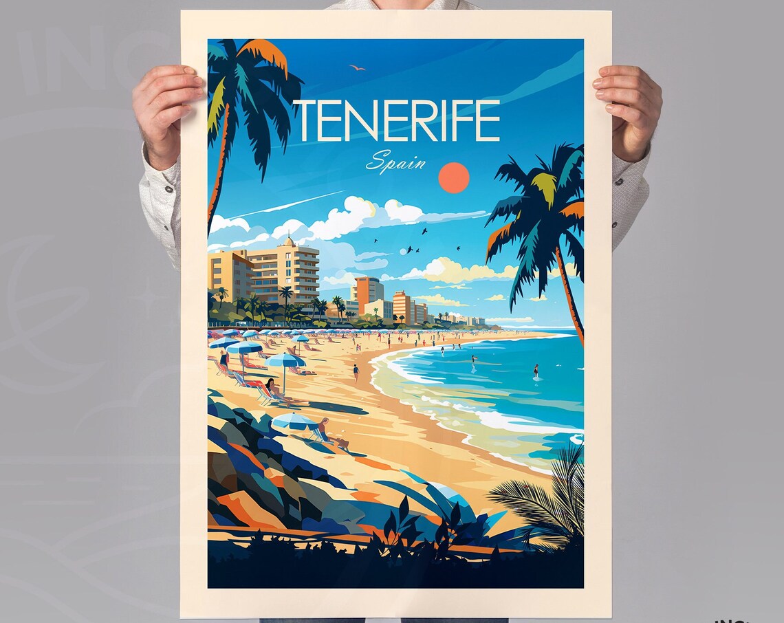 Tenerife Traditional Travel Poster, Canary Islands - Image 2