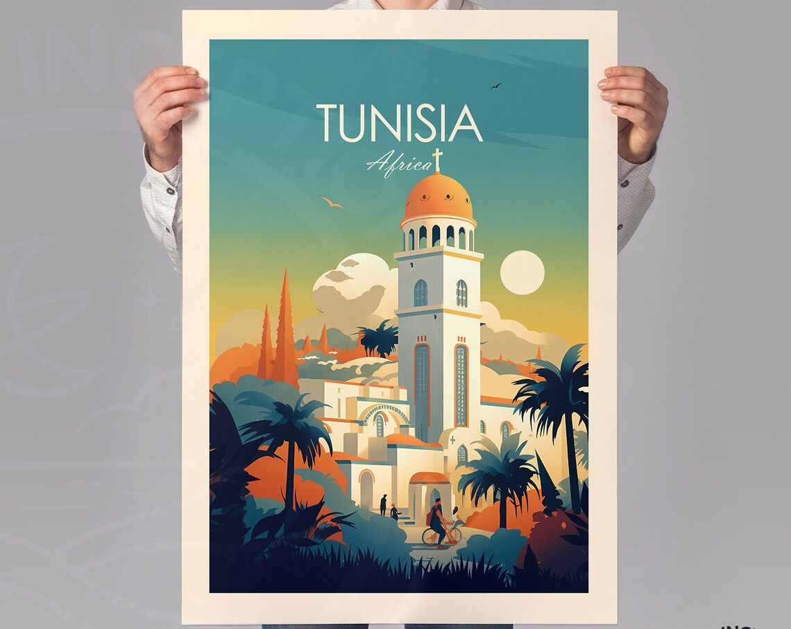 Republic Of Tunisia Traditional Travel Poster - Image 4