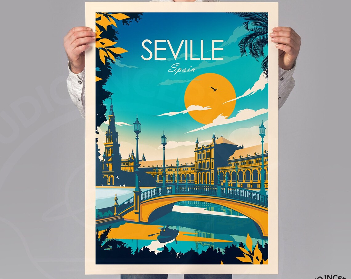 Seville Spain Wall Art Travel Poster - Image 2