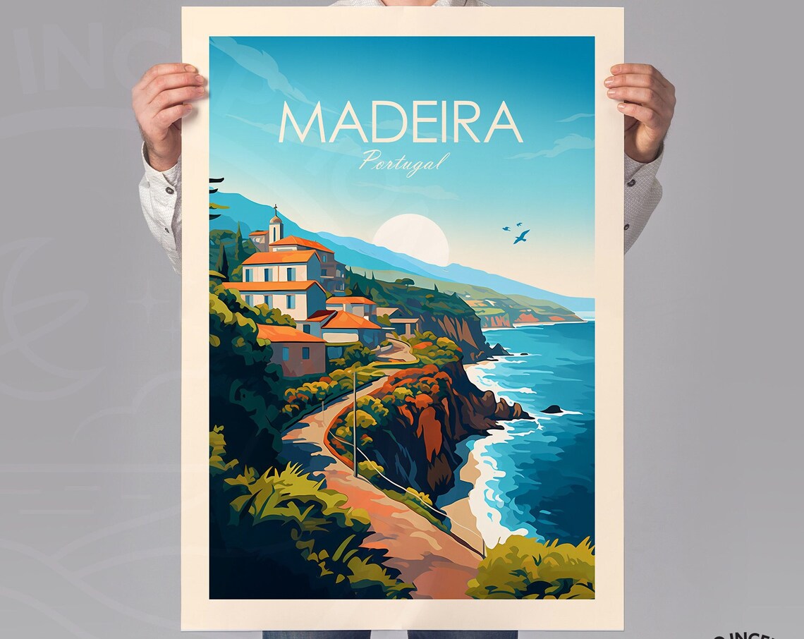 Madeira Traditional Travel Poster, Portugal Wall Art - Image 3